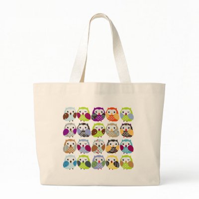 Colourful Owl Pattern Bags by blackunicorn