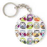 Colourful Owl Pattern Keychain