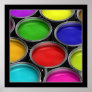 Colourful paint cans - Poster