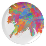 Colourful painted plate