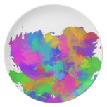 Colourful painted plate