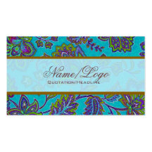 Colourful Paisley Pattern 4 Business Card Templates