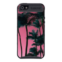 Colourful palm trees