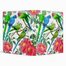 Colourful Parakeets Avery Binder