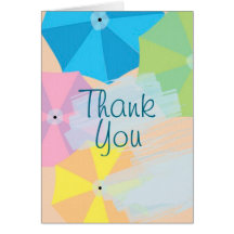 Colourful Parasol Love Thank You Cards