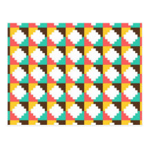 Colourful Pastel Aztec Native American Pattern Gif Postcards