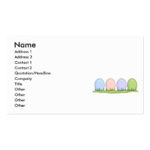colourful pastel easter eggs business card templates