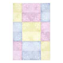 Colourful Pastels Patchwork Customized Stationery
