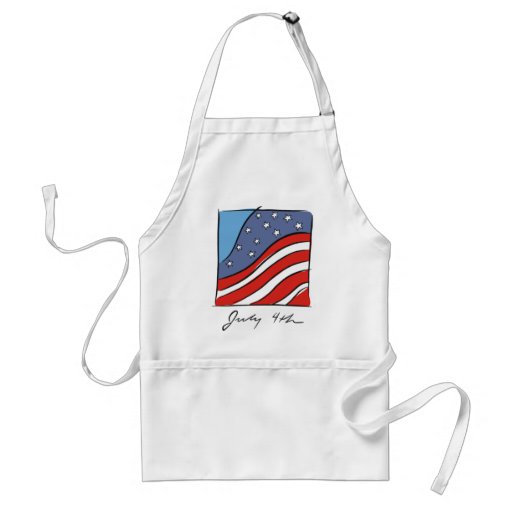 Colourful, Patriotic Abstract 4th of July Aprons