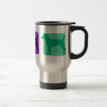 Colourful Patterdale Terrier Silhouettes Travel Mu Coffee Mugs