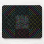 Colourful patterns on Black Mousepads