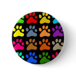 Colourful Paws Pinback Button