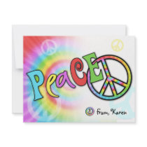 Colourful PEACE Note Card