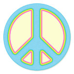 Colourful Peace Sign Sticker