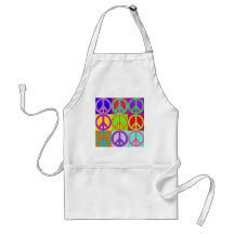 Colourful Peace Sign Warhol Design Apron