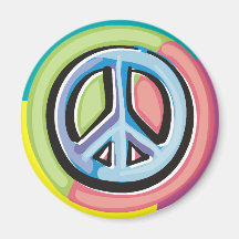 Colourful Peace Symbol Magnet
