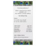 Colourful Peacock Feather Wedding Program Custom Rack Cards