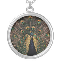 Colourful Peacock Personalized Necklace