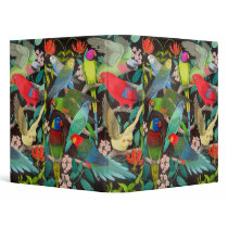 Colourful Pet Parrots Binder