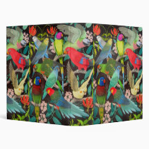 Colourful Pet Parrots Binder