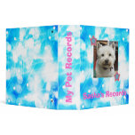 Colourful pet records binder