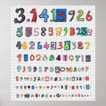 Colourful Pi Posters