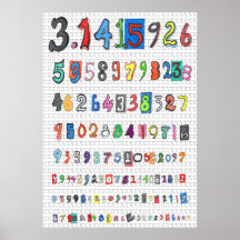 Colourful Pi Print