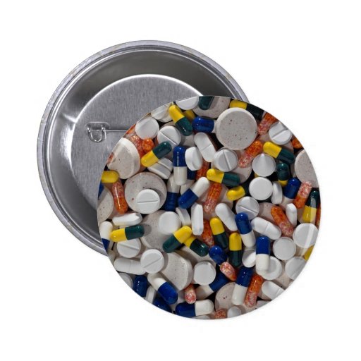 Colourful Pills Pinback Buttons