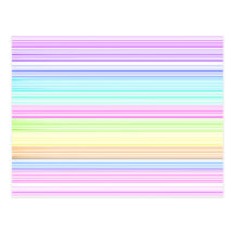 Colourful Pinstripes Postcards