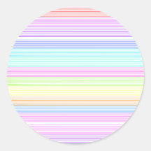 Colourful Pinstripes Round Sticker