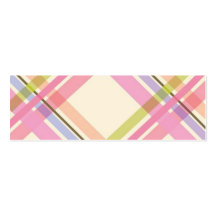 Colourful Plaid Profile Card Business Card Templates