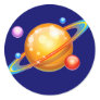 Colourful Planets Round Sticker