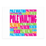Colourful Pole Vaulting Post Card