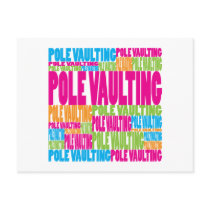 Colourful Pole Vaulting Post Card