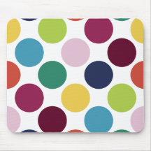 Colourful Polka Dot Bubble Personalized Mousepad