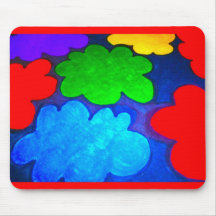 Colourful Popcorn Clouds Mousepad