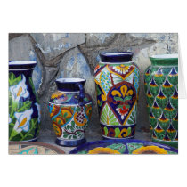 Colourful pottery for sale in downtown Loreto,