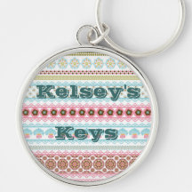 Colourful Pretty Pattern Gifts for Her Keychains