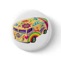 Colourful Psychedelic Painted Bus