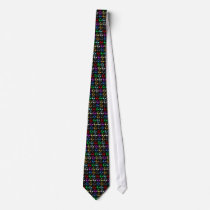 Colourful Punk Skulls Men's Necktie