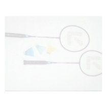 Colourful racquets and birds letterhead