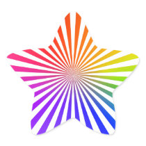 Colourful Radial Lines: Star Sticker