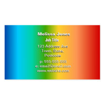 Colourful Rainbow colour gradient Business Card Templates