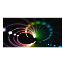Colourful Rainbow Fractal Art Photo Greeting Card