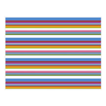 Colourful Rainbow Stripes Postcard