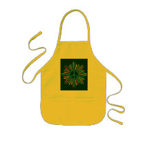 Colourful Rays Surround Peace Sign Apron