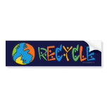 Colourful Recycling bumper stickers