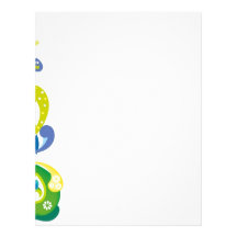 COLOURFUL RETRO DIGITAL SWIRLS FLOWERS CIRCLES STA LETTERHEAD TEMPLATE