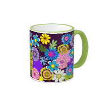 Colourful retro flowers Mug