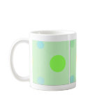 Colourful Retro Polka Dots: Green, Yellow, & Orang Mugs